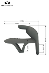 SMT2771 - Vòng rung tai thỏ đeo dương vật với 7 tần số dài 105mm