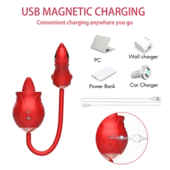 SMT2827 - Trứng rung 2 đầu có lưỡi liếm ngụy trang con chuột sạc điện