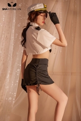 SMS547 - Set đồ ngủ cosplay cảnh sát với áo croptop và chân váy ngắn
