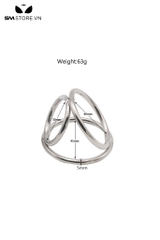 SMT2250 - Vòng đeo dương vật inox chống xuất tinh sớm có 3 vòng