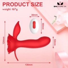 SMT2755 - Máy rung đầu dương vật đế hình hoa lá dài 136mm