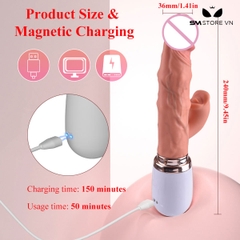 SMT2716 - Máy làm tình điều khiển từu xa rung xoay 180 độ dài 24cm