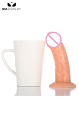 SMT2874 - Dương vật giả mini silicon mềm dài 15cm đế hít tường