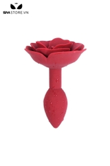 SMT1721 - Đồ chơi hậu môn silicon hình bông hoa hồng dài 11cm