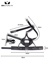 SMT2842 - Penis gag thiết kế mặt nạ da có dương vật dài 5.5 và 10cm