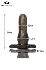 SMT2916 - Phích cắm hậu môn trong suốt rỗng ruột silicon dài 15cm