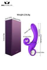 SMT2835 - Máy rung 2 đầu silicon có 10 chế độ dài 21.5cm sạc điện