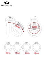 SMT2679 - Khóa dương vật bằng nhựa tổ ong mini có 4 vòng