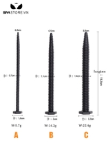 SMT2188 - Que niệu đạo silicon hình cái vít có vân ngang và 3 size