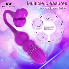 SMT2857 - Trứng rung 2 đầu silicon có 10 chế độ sạc điện có 10 chế độ