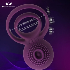 SMT409 - Vòng rung dương vật tình yêu chất liệu silicon thiết kế 2 vòng