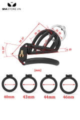 SMT2691 - Khóa dương vật bằng nhựa nắp lồi có 2 lỗ thoáng khí