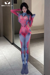 SMS687 - Cosplay người nhện ôm dáng đỏ hồng hở đáy khóa kéo trước