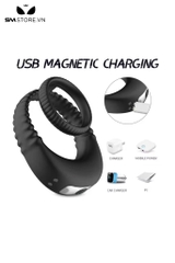 SMT784 - Vòng đeo dương vật có 7 chế độ rung sạc điện chống nước