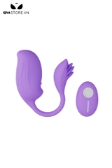 SMT1692 - Trứng rung silicon 2 đầu dài 14.2cm có 10 tần số