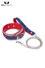 SMT1591 - Set 3 món gồm còng tay, mặt nạ, xích cổ màu xanh