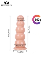 SMT1776 - Anal bead silicon mềm dẻo đế dính tường dài 19cm
