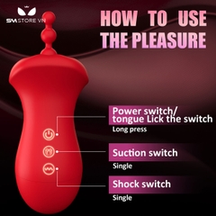 SMT1632 - Máy rung 2 đầu có lưỡi và que hậu môn dài 15.2cm