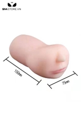 SMT2528 - Miệng và âm đạo giả silicon mềm dẻo có môi hồng dài 15cm