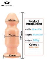 SMT2931 - Anal long lớn dài 20.5cm với đầu nhọn chất liệu silicon