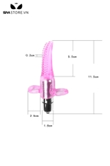 SMT645 - Lưỡi rung có gai silicon màu hồng dài 11cm với 10 chế độ rung