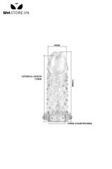 SMT909 - Dương vật giả rung silicon mềm có gai trong suốt dài 135mm