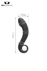 SMT2593 - Phích cắm hậu môn silicon 1 nấc tay cầm hình tròn dài 175mm