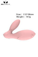 SMT2732 - Trứng rung 2 đầu hình con thỏ điều khiển từ xa dài 112mm