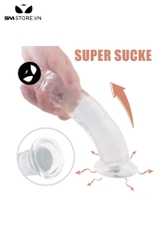 SMT840 - Dương vật giả silicon không bìu với 7 size màu trắng