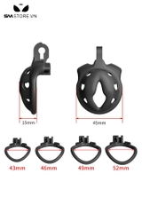 SMT2509 - Khóa dương vật mặt dẹt bằng nhựa có hình trái tim