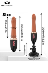 SMT1665 - Máy làm tình tự động rung 10 tần số dài 32cm dùng sạc