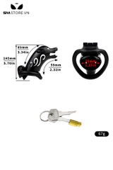 SMT2686 - Khóa dương vật dạng lồng bằng nhựa hình đầu chó