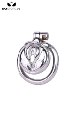 SMT612 - Khóa dương vật inox hình âm đạo giả với 4 size kèm chìa khóa