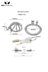SMT2706 - Khóa dương vật inox cao cấp với bông hoa 5 cánh