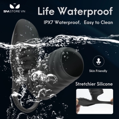 SMT2718 - Vòng đeo dương vật có 10 chế độ rung điều khiển từ xa