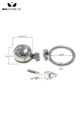 SMT576 - Khóa dương vật inox đầu tròn có khóa đường kính 45mm