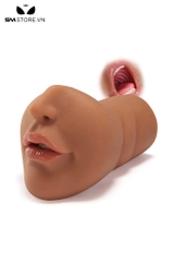 SMT480 - Âm đạo giả mix miệng có răng chất liệu silicon dài 17cm