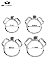 SMT2649 - Khóa dương vật hình âm đạo giả inox có 4 size