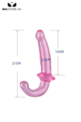 SMT2917 - Dương vật giả trơn 2 đầu silicon mềm dài 20cm