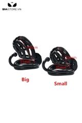 SMT2680 - Khóa dương vật tổ ong nhựa có 4 vòng đeo kèm thanh móc