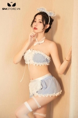 SMS320 - đồ ngủ cosplay lolita với áo quây ngực và chân váy ngắn