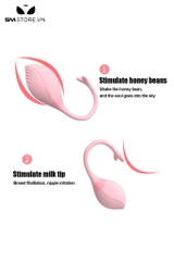 SMT1989 - Trứng rung silicon hình đuôi cá có 9 chế độ dài 15.5cm