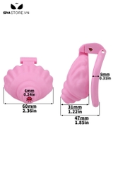 SMT2642 - Khóa dương vật dạng lồng ngụy trang vỏ sò mix kèm 4 vòng