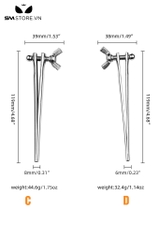 SMT2200 - Thanh niệu đạo sounding inox có thể điều chỉnh 4 size