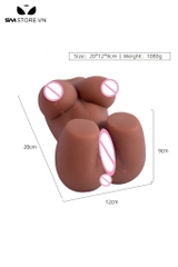 SMT2698 - Búp bê tình dục mini màu nâu silicon dài 20cm