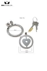 SMT288 - Đai trinh tiết inox không gỉ dạng phẳng hình trái tim có 3 size