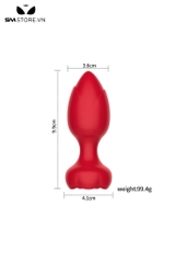 SMT2287 - Máy rung hậu môn đế hình hoa hồng dài 9.9cm sạc điện