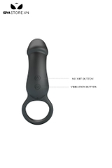 SMT2774 - Vòng rung tình yêu có đầu dương vật dài 112mm sạc điện