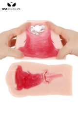 SMT1878 - Âm đạo giả anime bằng silicon mềm có gân nổi trong