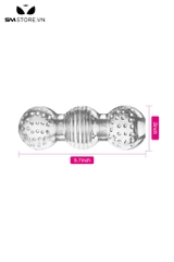 SMT987 - Cốc thủ dâm silicon trong suốt có gai dài 15cm